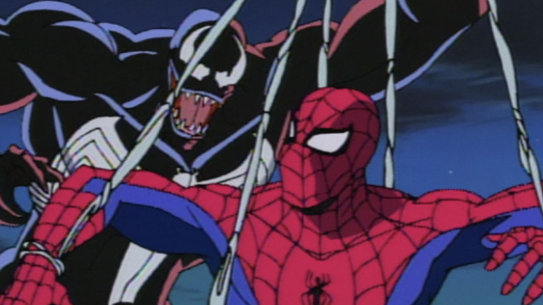 Venom menaces Spider-Man in 