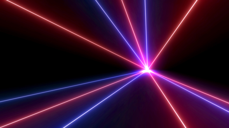 A prism effect of refracted laser light