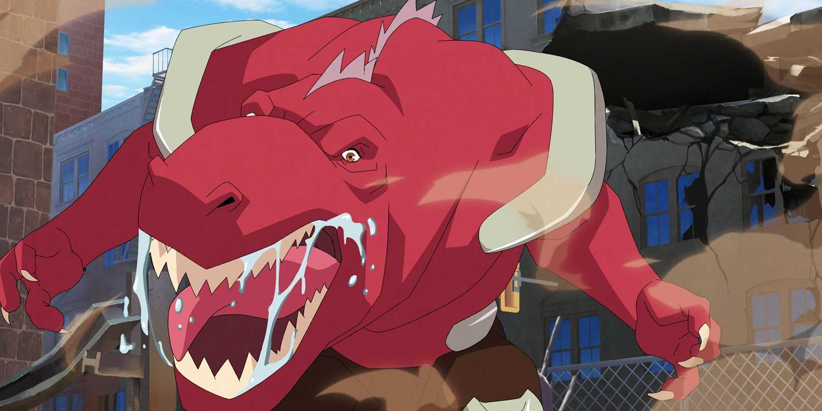 Dinosaurus raging in Invincible