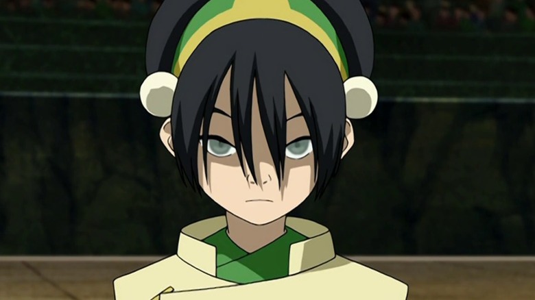 Toph standing in the ring on Avatar: The Last Airbender S2E6