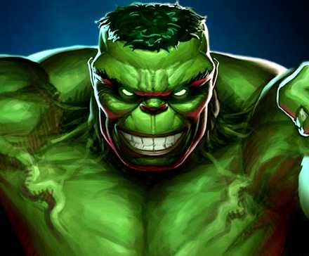 The Immortal Hulk smiles in Marvel's Puzzle Quest art