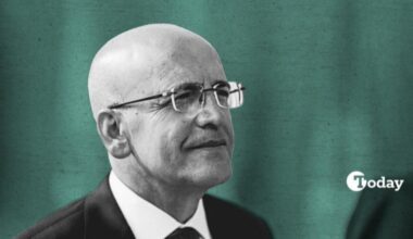 Finance Minister Mehmet Simsek is seen during a public appearance in Türkiye. (Collage by Türkiye Today)