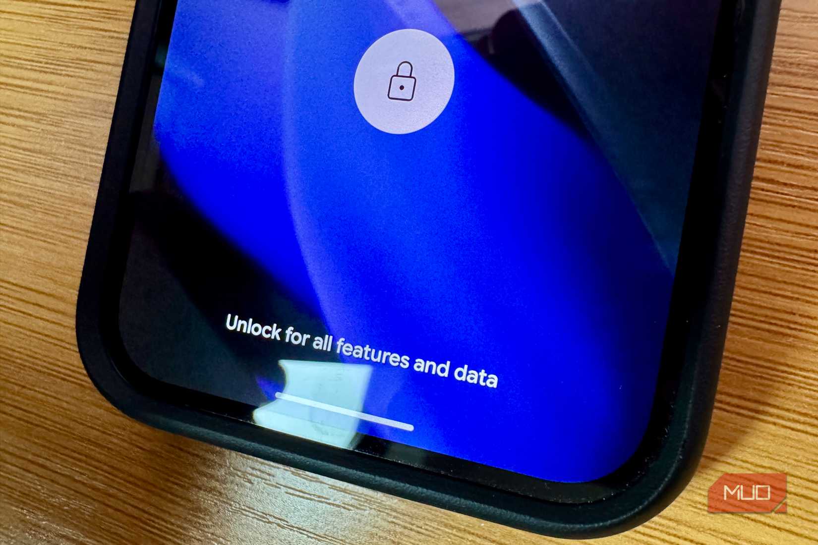 Unlock for all features and data message on locked down Pixel