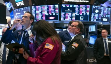 Stocks fall on a shaky Wall Street as Brent oil briefly barrels above $107