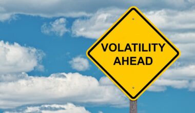 A road sign that read volatility ahead.
