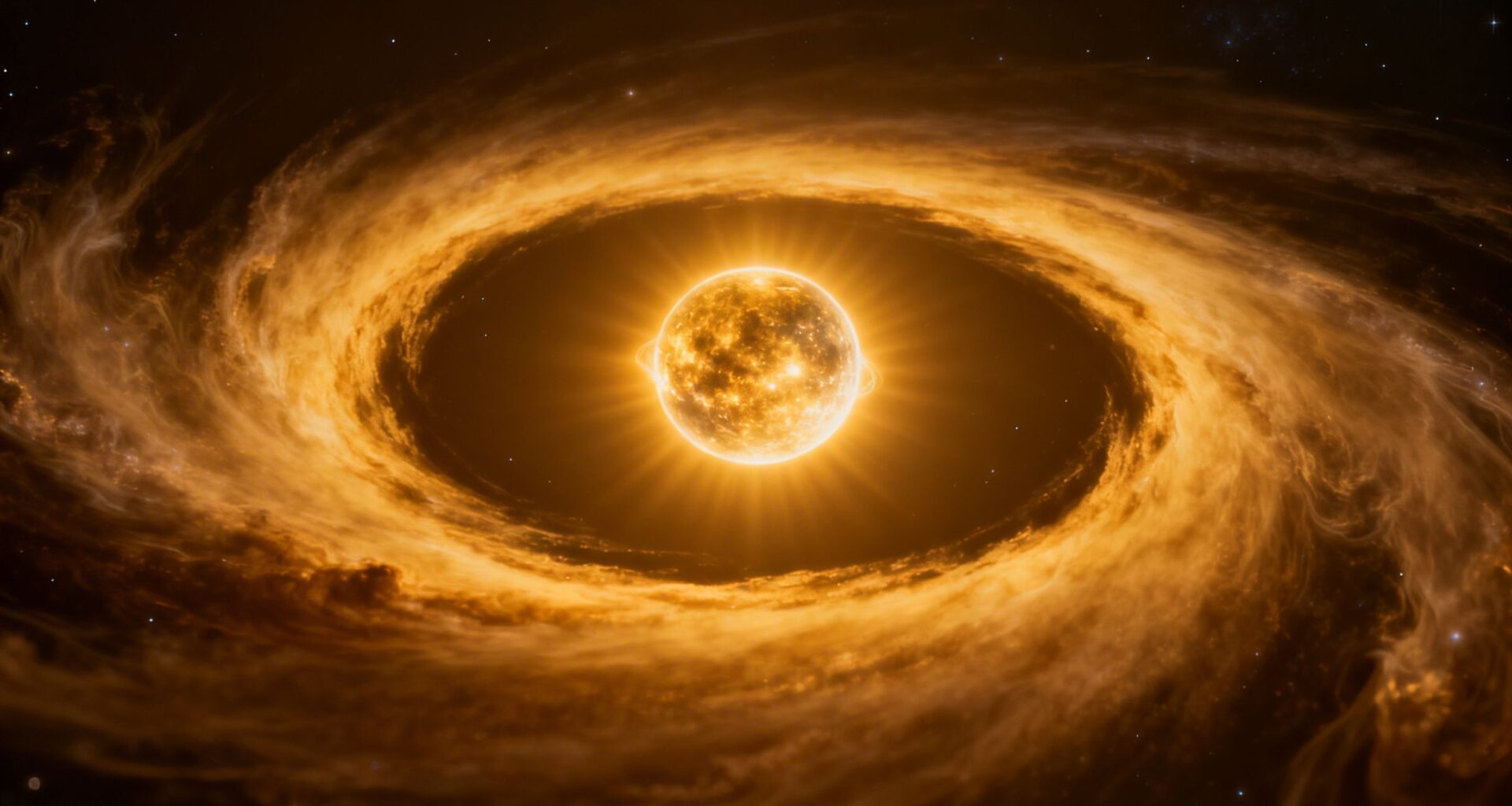 Warm gas ring found around a newborn star