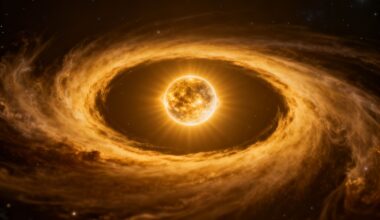 Warm gas ring found around a newborn star