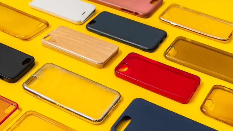 several different phone cases beside each other