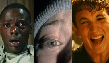 Daniel Kaluuya in 'Get Out'; Heather Donahue in 'The Blair Witch Project'; Miles Teller in 'Whiplash'