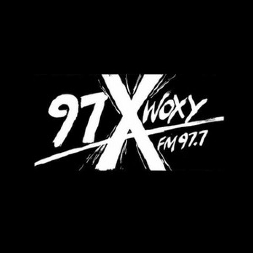 woxy logo white on black font