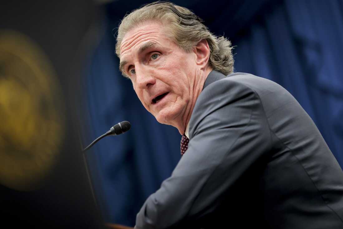 Interior Secretary Doug Burgum testifies during a House Appropriations Committee hearing on April 20.