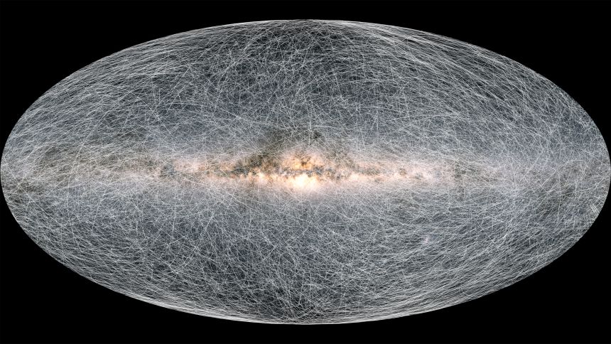 Gaia's mapping shows how 40,000 stars, all located within 326 light-years of the solar system, will move in the next 400,000 years.