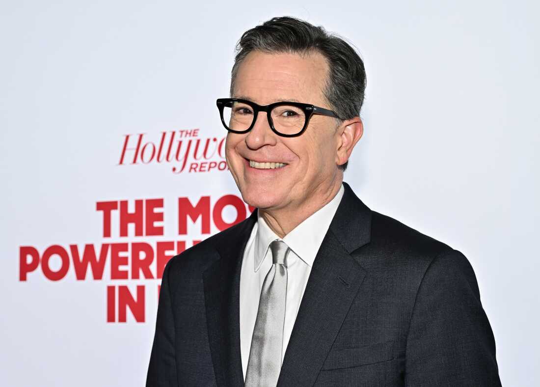 Stephen Colbert attended The Hollywood Reporter's The Most Powerful People in New York Media celebration in New York earlier this month. After being ousted from his hosting role on The Late Show, Colbert hosted a local cable access show in Monroe, Michigan.