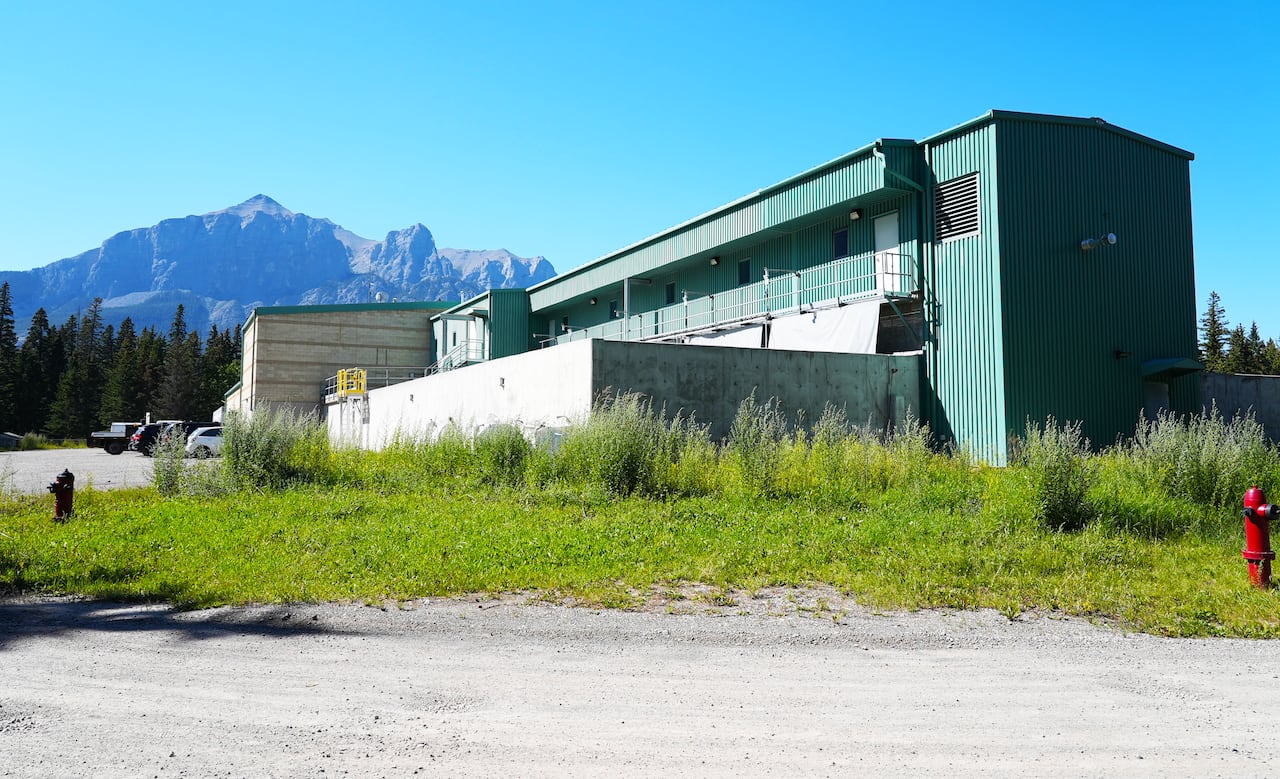 A wastewater treatment plant.
