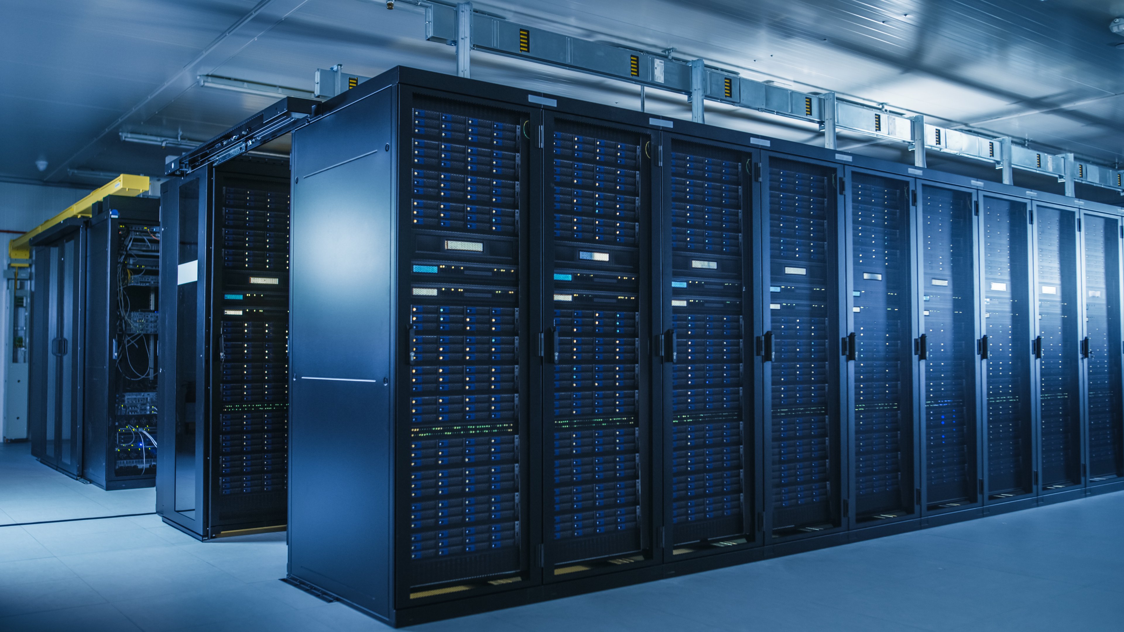 Computer servers in a data center.