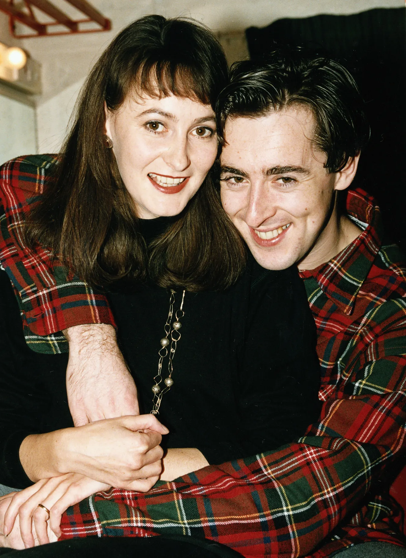 Actor Alan Cumming Pictured With His Actress Wife Hilary Lyon