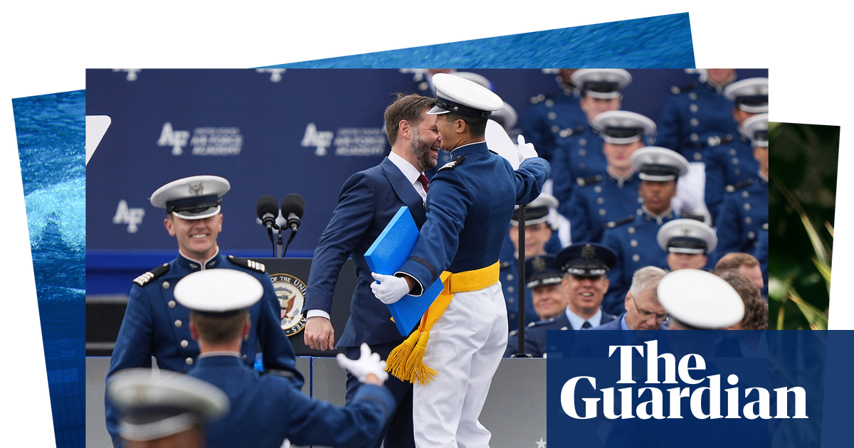 Baby otters make a splash and a JD Vance chest bump: photos of the day – Friday - The Guardian