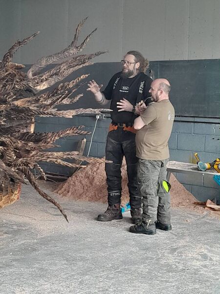John Wood and John Hayes behind the scenes