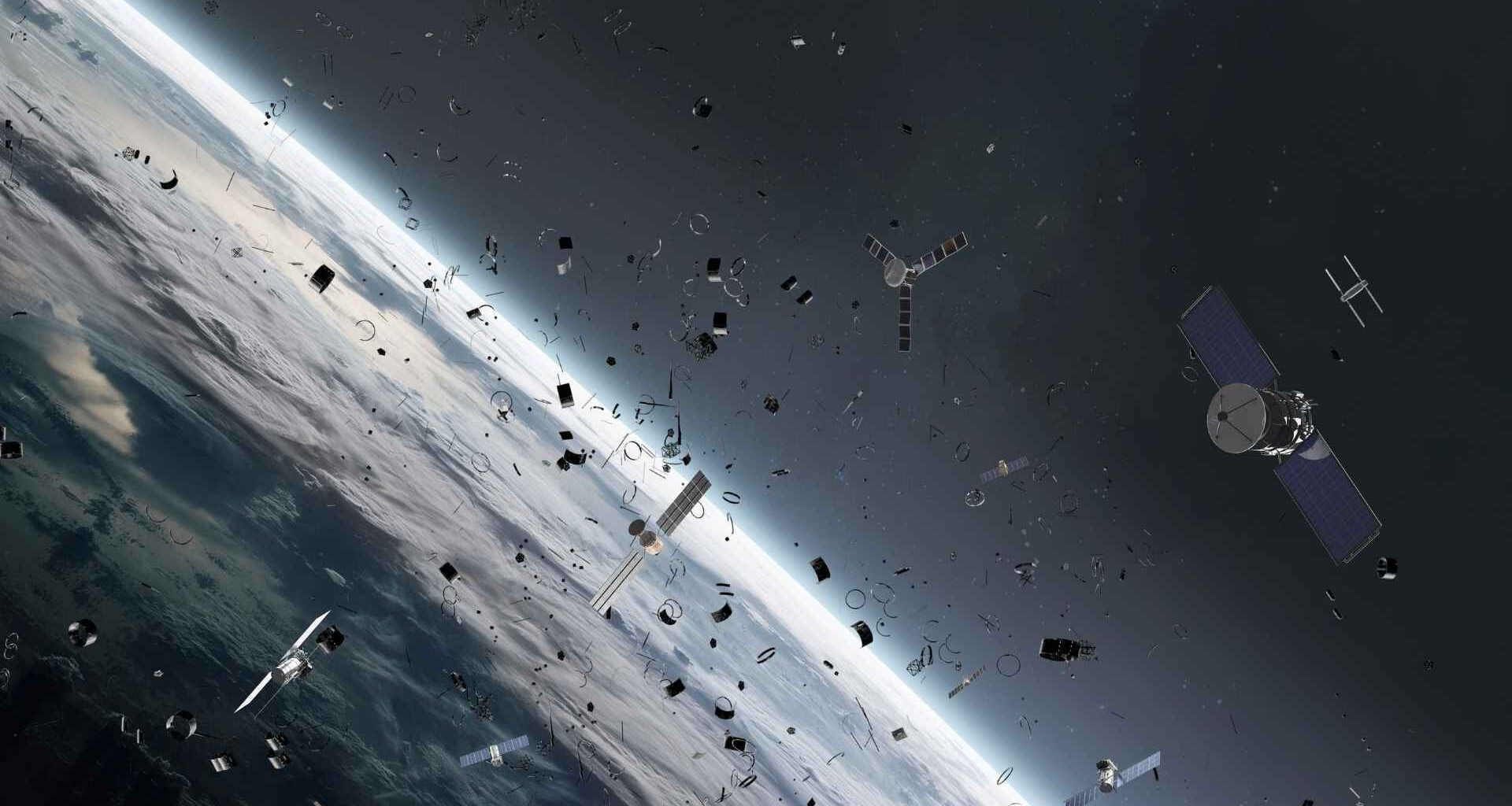 3D illustration of the problem of pollution of the Earth