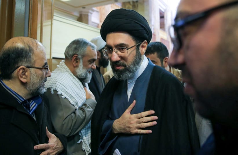 Iran’s new supreme leader, Mojtaba Khamenei, the second son of late Iran's Supreme Leader Ayatollah Ali Khamenei, attends a meeting in Tehran, Iran, March 2, 2016. (credit: Rouhollah Vahdati/ISNA/WANA
