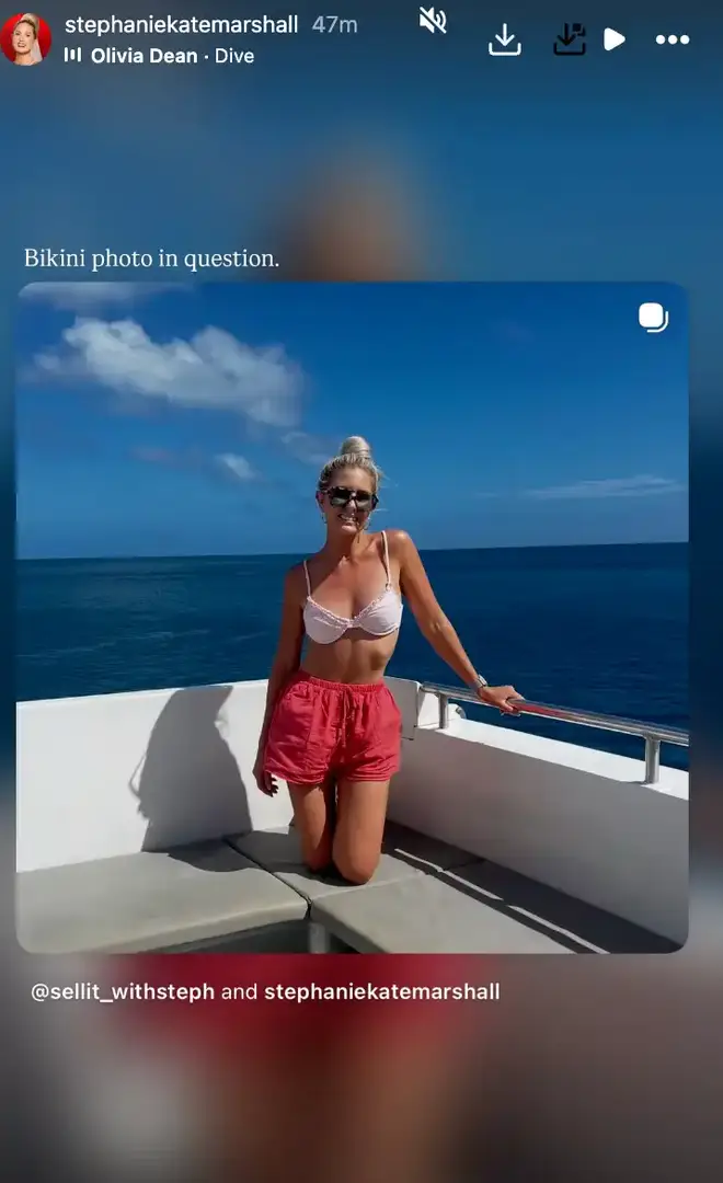 A screenshot of Stephanie's Instagram story.