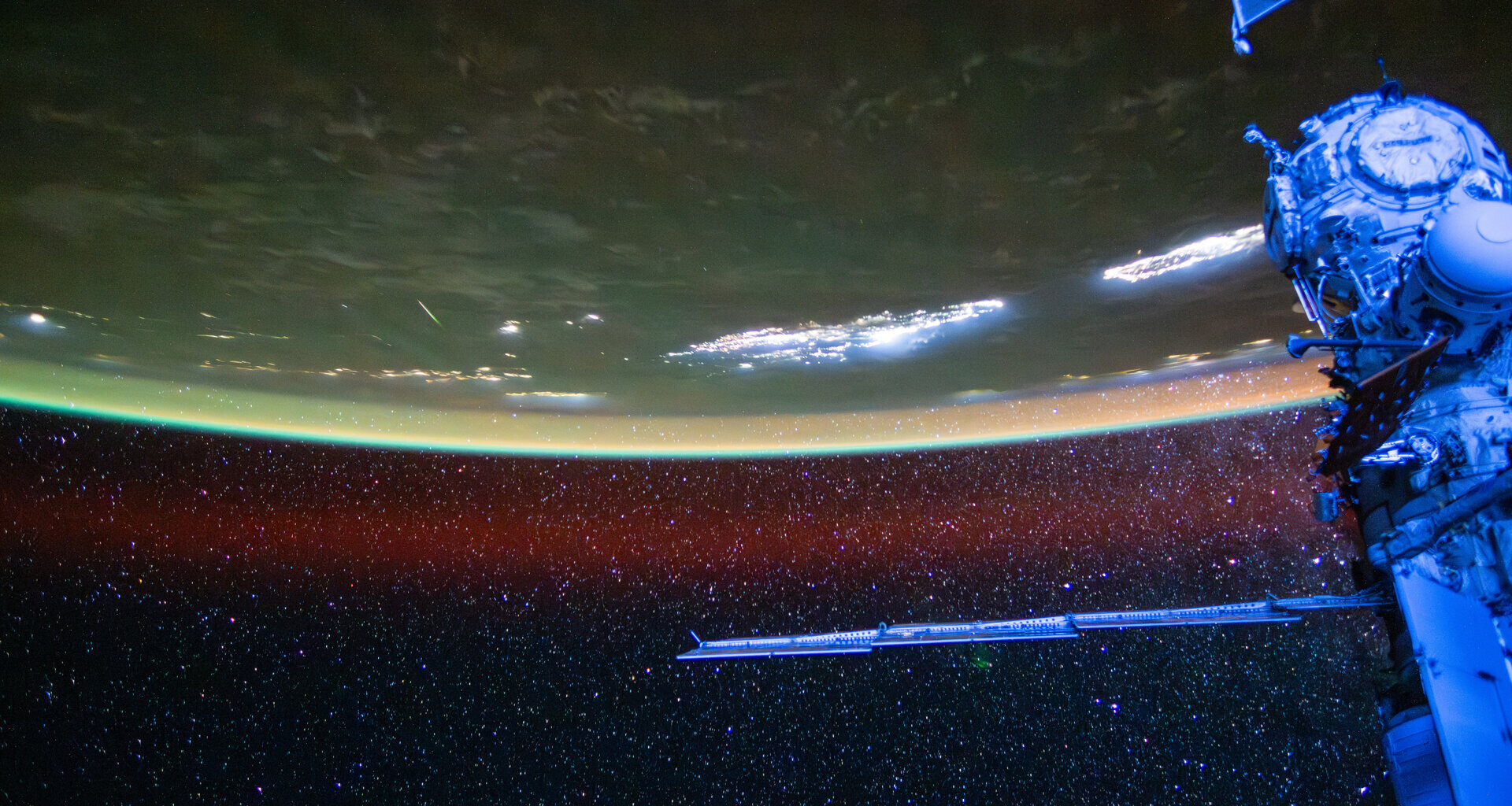 A Lyrid meteor from orbit