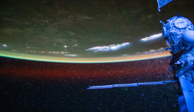 A Lyrid meteor from orbit