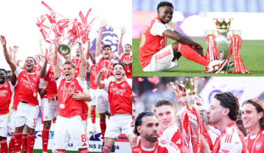 In pictures: The best of Arsenal's Premier League Trophy celebrations