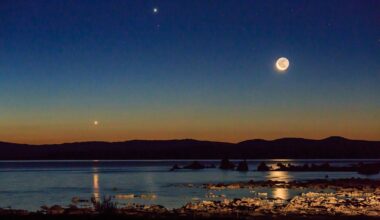 The Moon pairs with Venus and Jupiter in 2014. Credit: Jeff Sullivan.