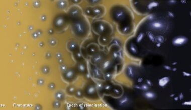 This illustration shows the early Universe's progression into the Epoch of Reionization. This is when the first stars and galaxies ionized hydrogen and changed the Universe from opaque to translucent. The new TIME instrument is poised to study this time with a new technique. Image Credit: ESA / C. Carreau. LICENCE: ESA Standard Licence
