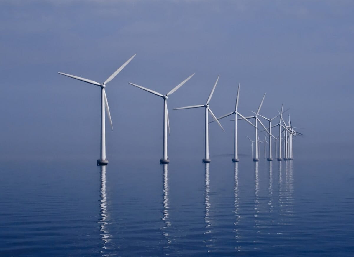 Middelgrunden offshore wind farm in Øresund, Sweden. Photo by Kim Hansen.