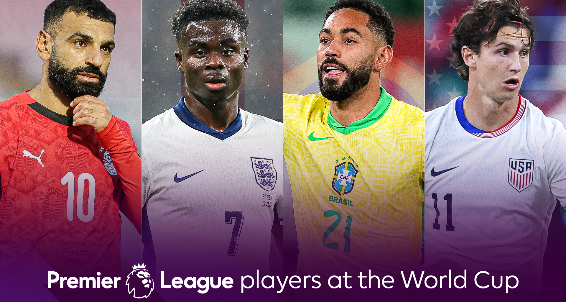 Premier League players appearing at FIFA World Cup 2026 by nation
