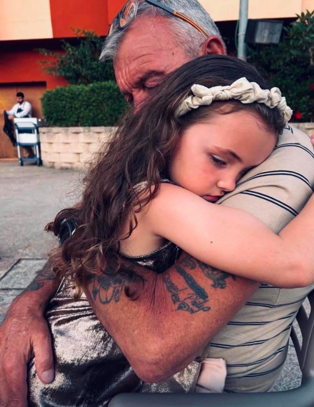 Mr Wright and his granddaughter