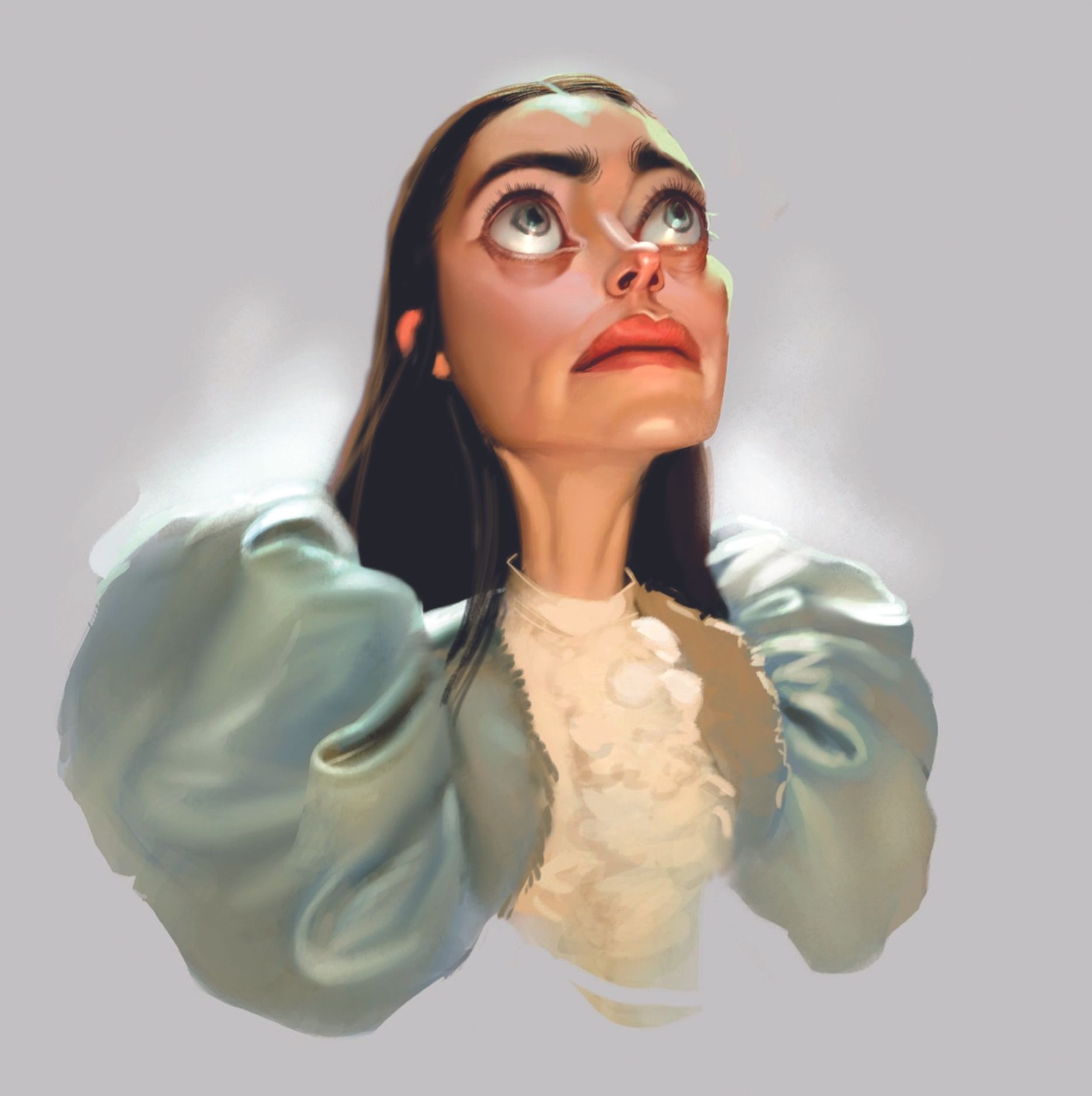 A caricature of Emma Stone by Luis Rojas