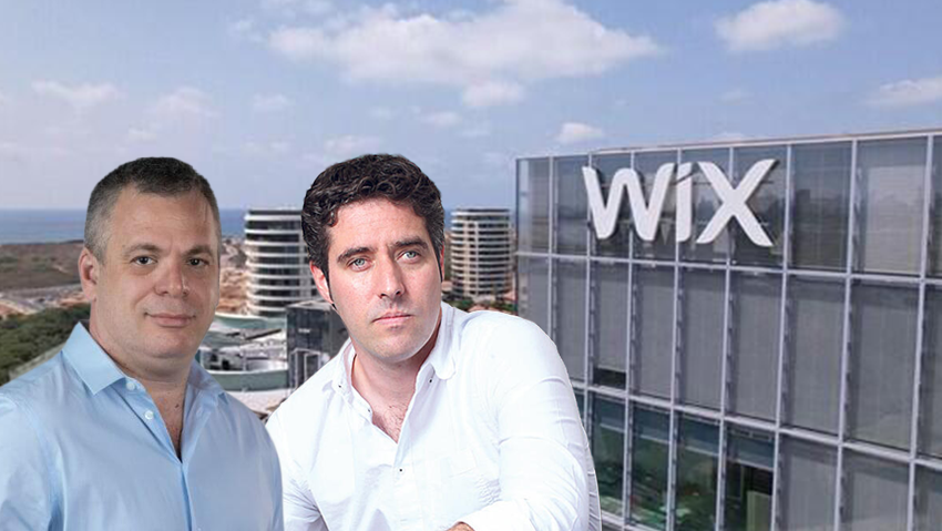 Wix CEO and co-founder Avishai Abrahami, Wix President Nir Zohar (Photo: Alan Tzatzkin, Amit Shaal, Twitter @nirzo) מימין: ניר זוהר, נשיא ומנהל תפעול ראשי וויקס, אבישי אברהמי, מייסד שותף ומנכ"ל