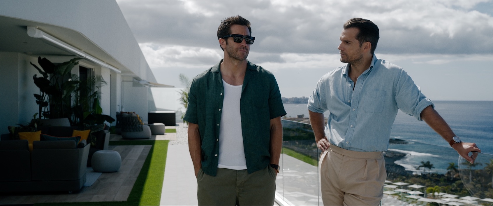 Jake Gyllenhaal (left) and Henry Cavill in "In the Grey." (42West)