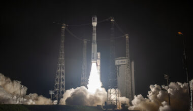 Wide view of Vega-C liftoff with Smile