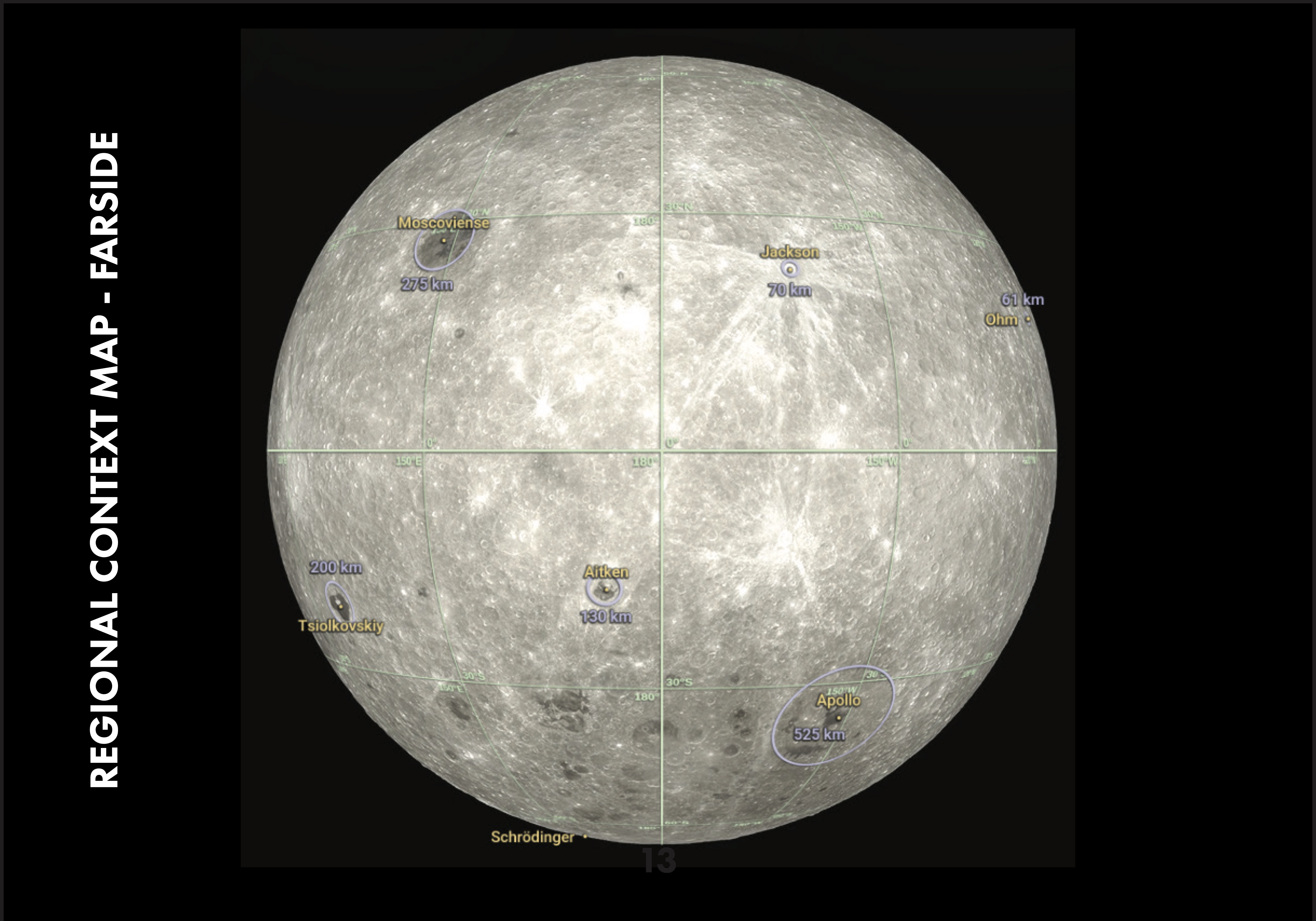 Artemis 2 Lunar Science Passport regional context map, farside.