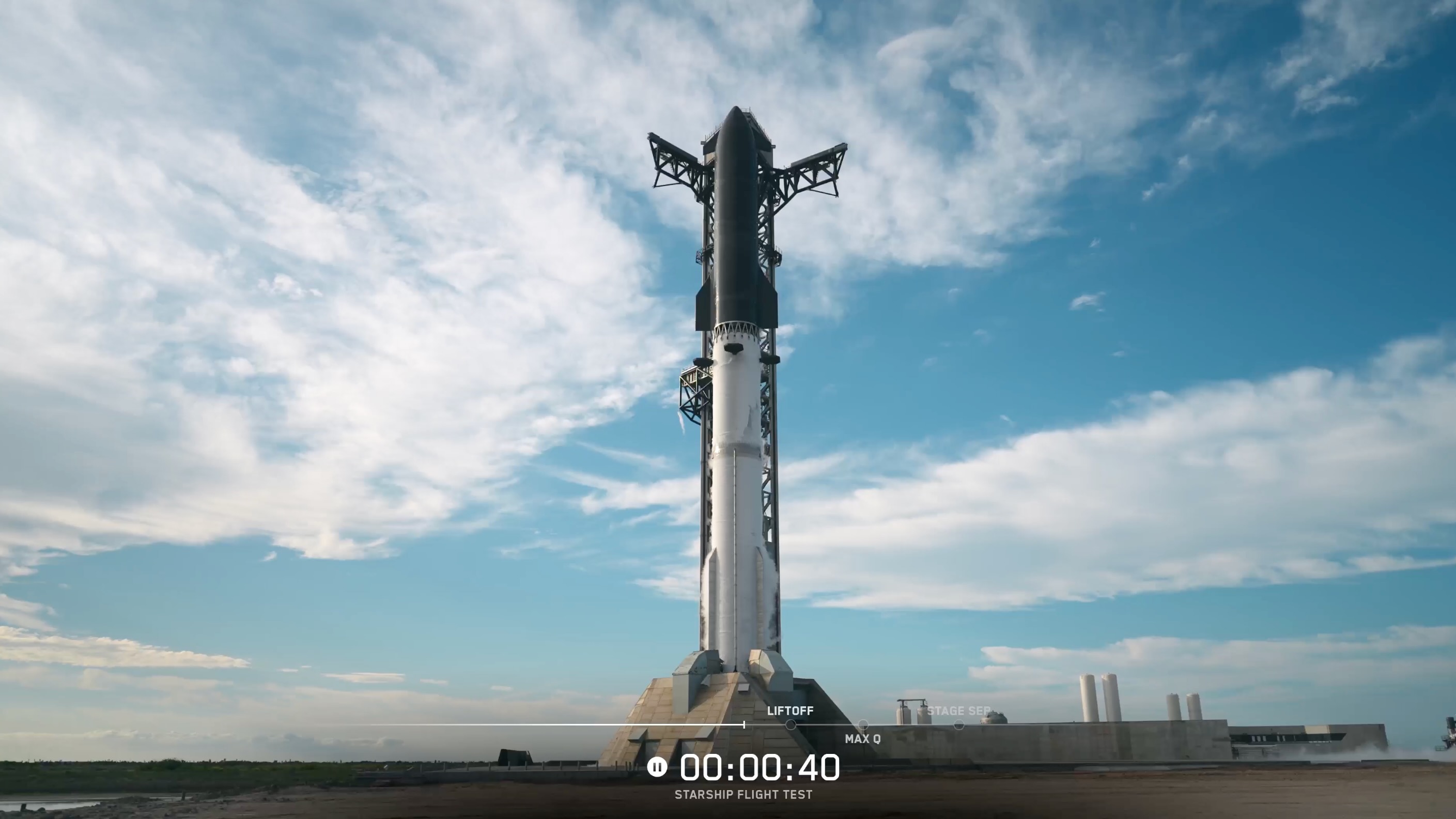 SpaceX's first Starship V3 rocket on the pad on May 21, 2026.