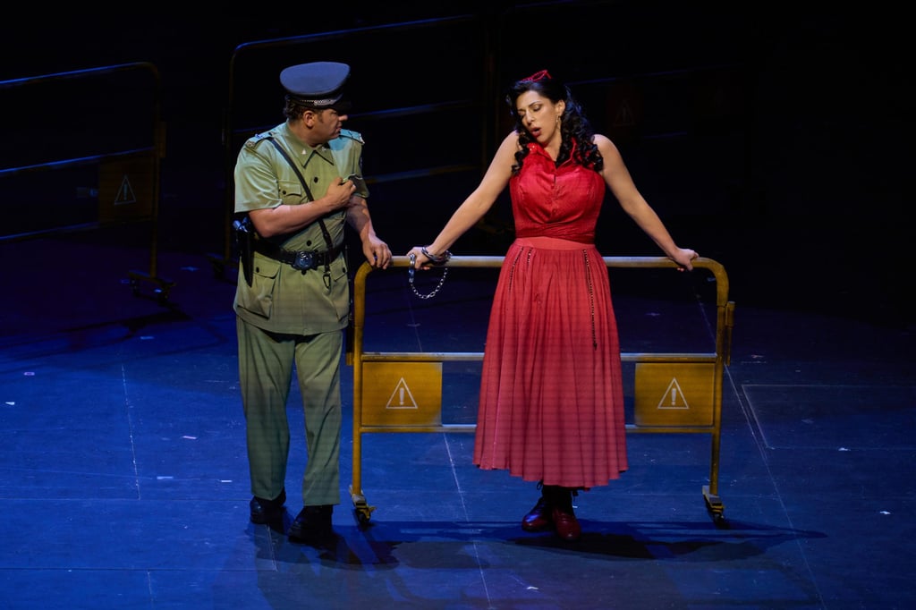 Amadi Lagha (left) and Marie Gautrot in a scene from Opera Hong Kong’s Carmen on May 7, 2026. Photo: Opera Hong Kong