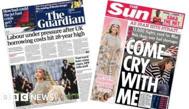 'Borrowing costs hit 28-year high' and 'Come cry with me'