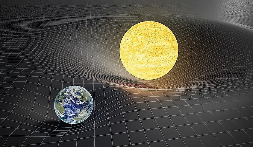 A visual representation of how gravity warps space.