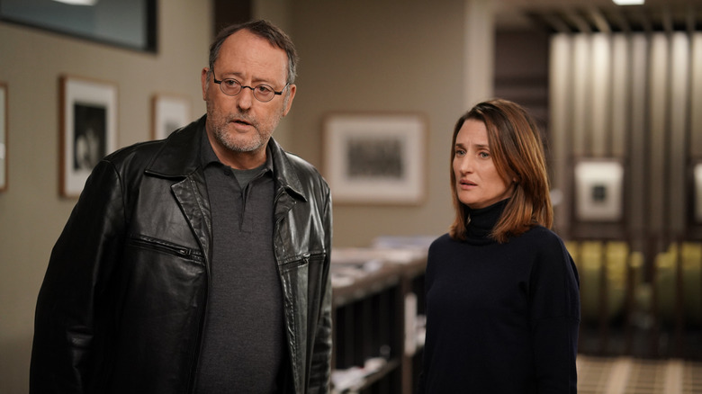 Jean Reno as himself and Camille Cottin as Andréa in Call My Agent!