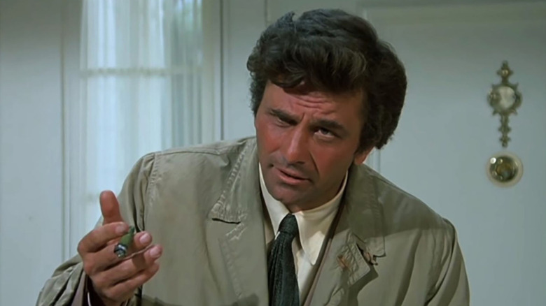 Detective Columbo interrogates a suspect in 