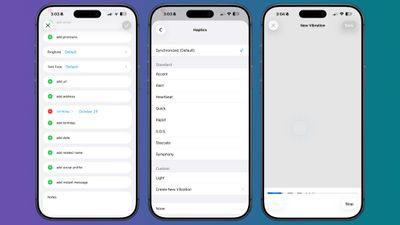 contacts app custom vibration