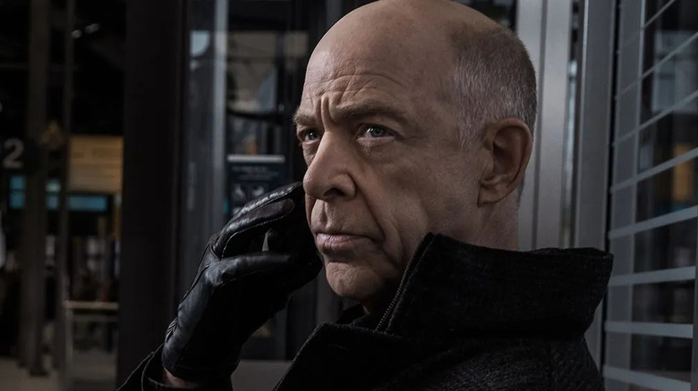 J. K. Simmons as Howard Silk, taking a phone call on Counterpart.
