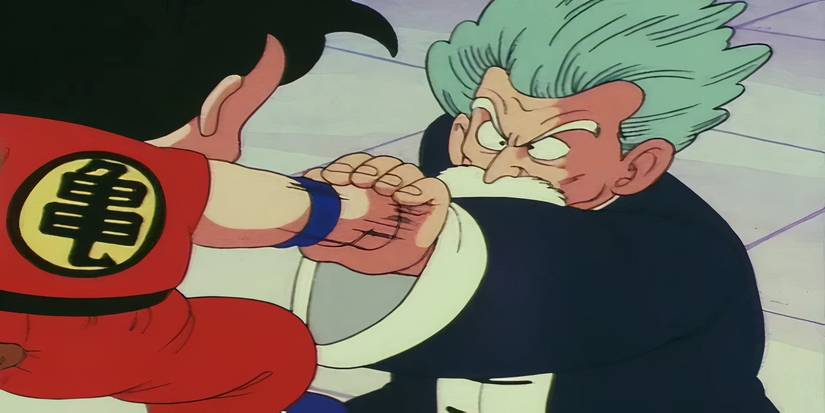 Goku throws Rock against Jackie Chun