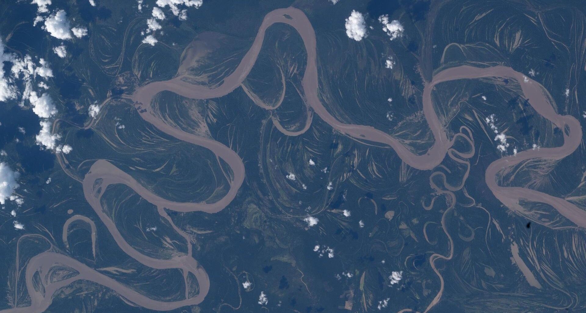 An Amazon rainforest river from space photo of the day for April 30, 2026