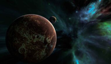 Artistic visualization of multiple exoplanets in habitable zones identified as candidates for future life detection studies