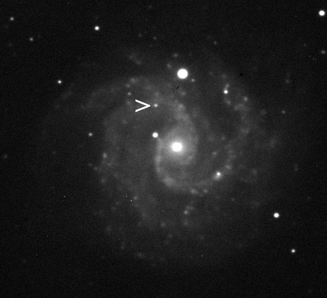 a spiral of wispy white light on a black background